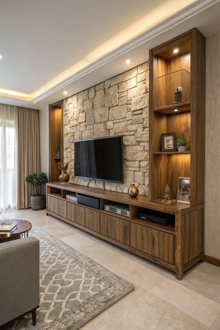 Customized Wooden & Modular Modern TV Units image 2