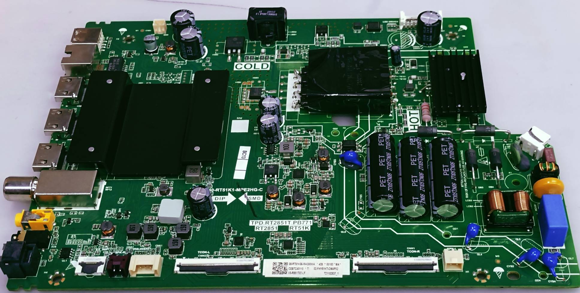 IFFLACON 4K LED TV Android Mother Board Model Number 43U61 Board Number TPD.RT2851T. PB771 RT2851 RT51K image 6
