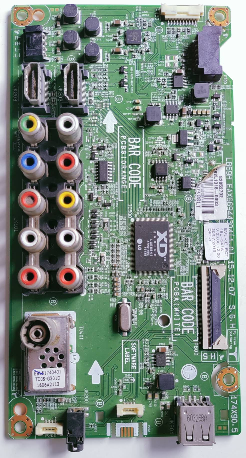 LG 49LH547A LED Full HD TV Motherboard, Main Board, Main PCB image 3