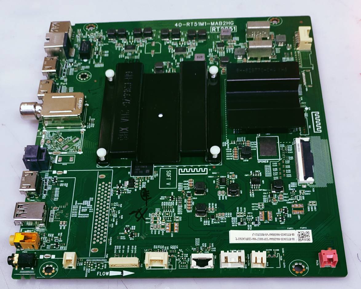 TCL / IFFALCON 4K New Android Mother Board Model No. 55C815 Board Number. 40-RT51M1-MAB2HG (RT2851) Main PCB Board, #wb56 image 2