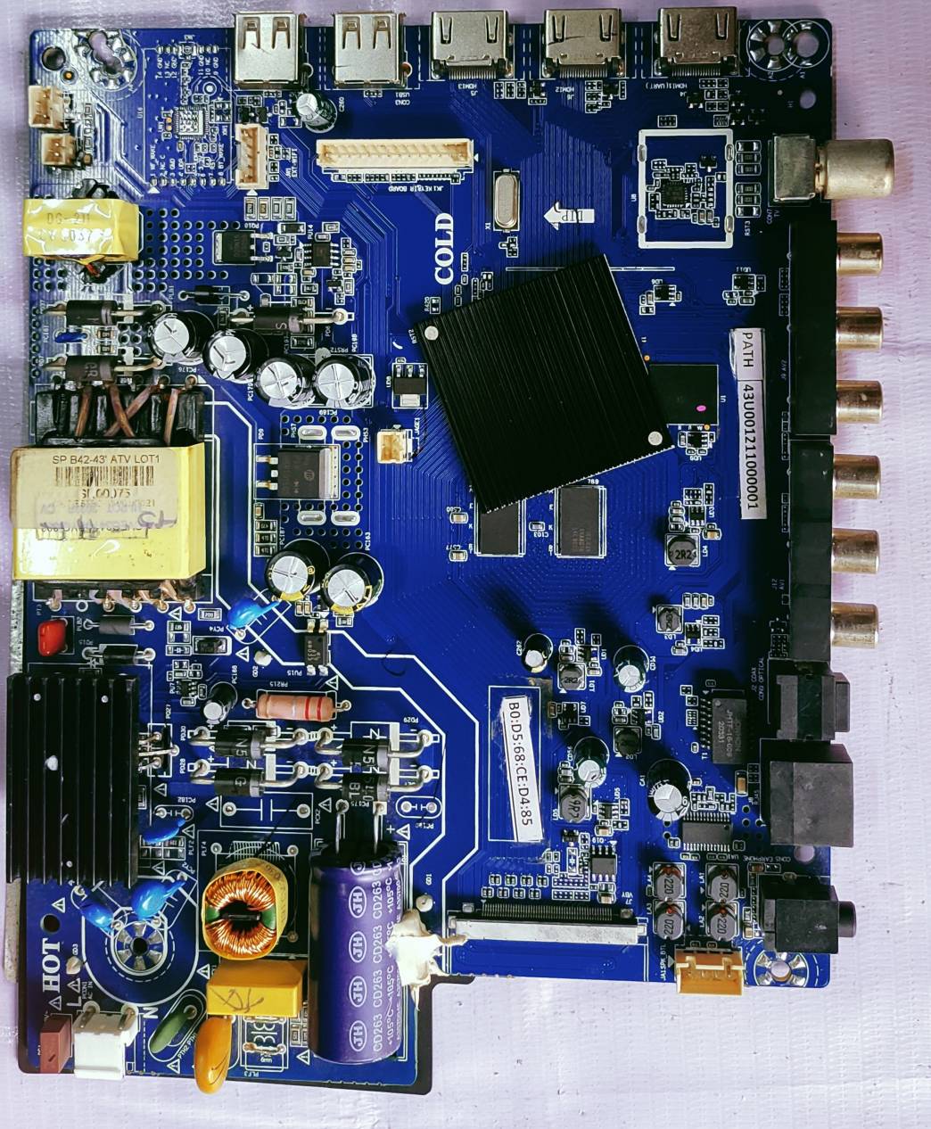 KODAK 4K 43UHDX7XPRO Android Mother Board, Led Board, Main Board, #wb40 image 3