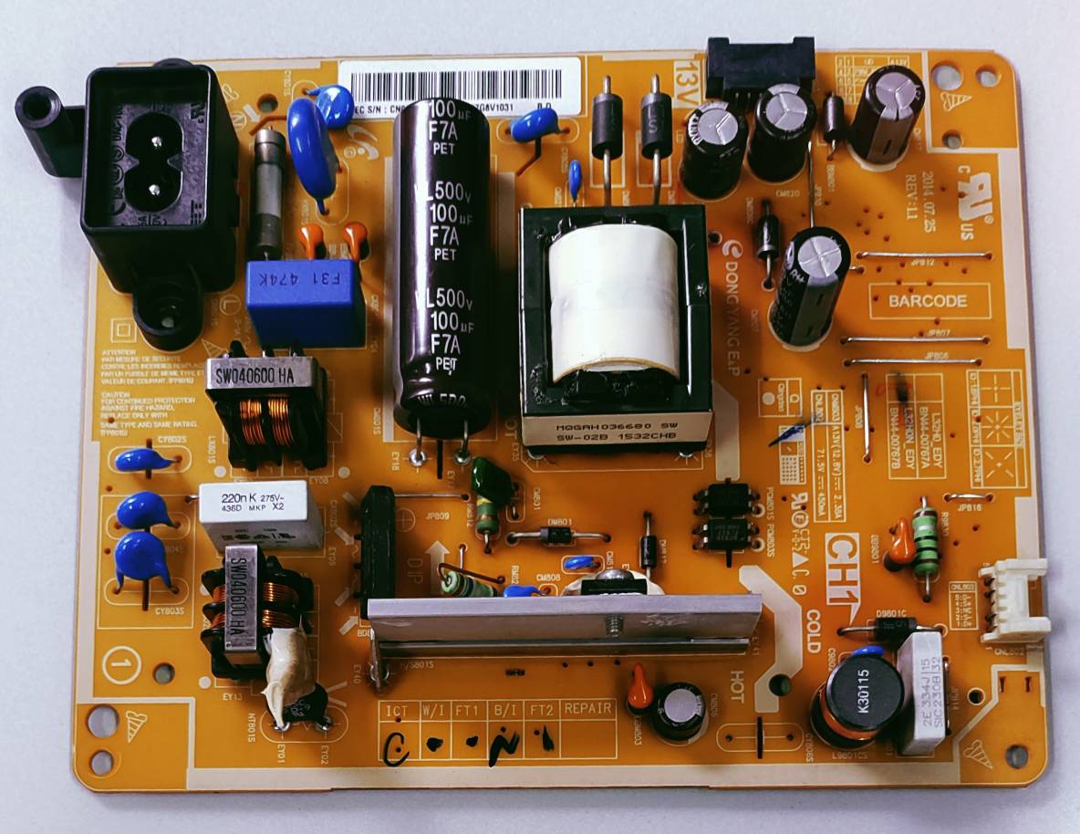 SAMSUNG LED TV UA32FH4003R Power Supply Board, SAMSUNG LED TV UA32FH4003R Smps Board, SAMSUNG LED TV UA32FH4003R Power Supply PCB Board, #wb49 image 5