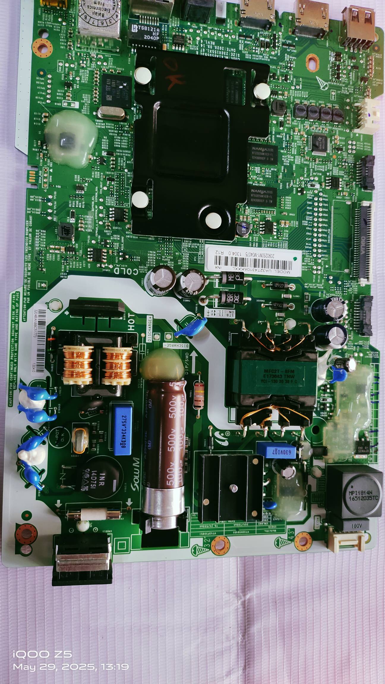 Samsung UA32T4310AKXXL , UA32T4340AKXXL ,UA32Y4350AKXXL Android Main Board, Mother Board #WB03 image 2