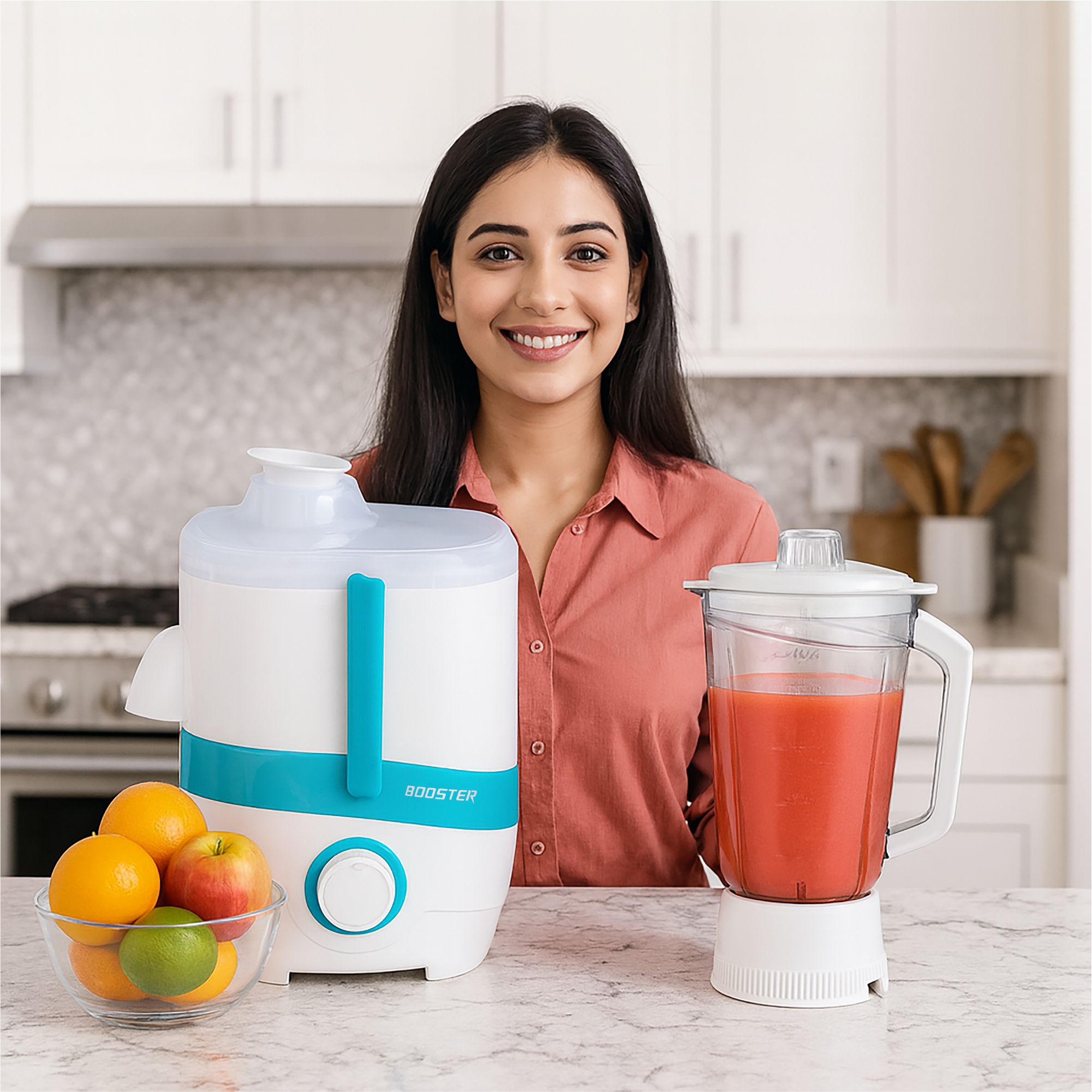 BOOSTER Powerful 550 W Juicer Mixer Grinder 550 W Juicer Mixer Grinder  (Juicer_Mixer | 3 Jars | White) image 3