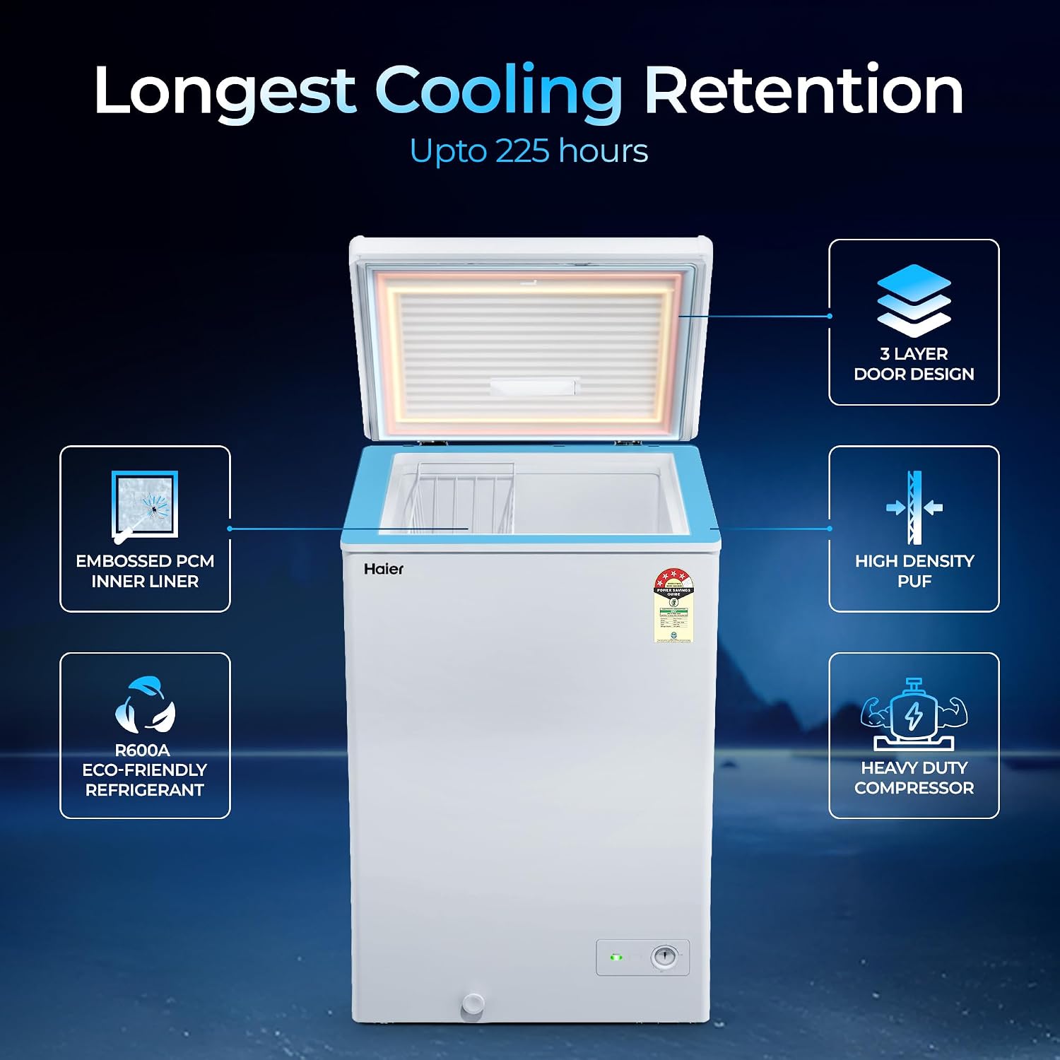 Haier Deep Freezer Hard Top HFC-145SPW4 image 3