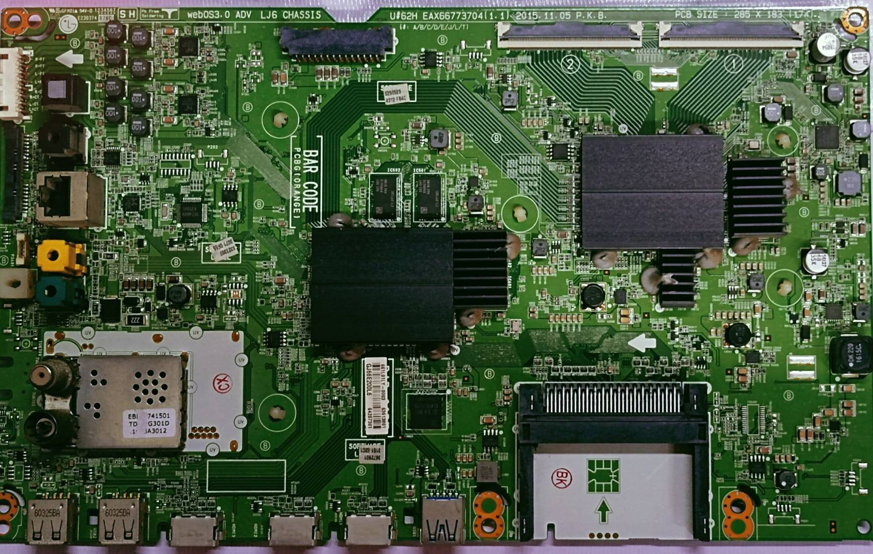 LG 4K 49UH850V ANDROID MOTHER BOARD, LED BOARD ,MAIN BOARD,#wb38 image 2