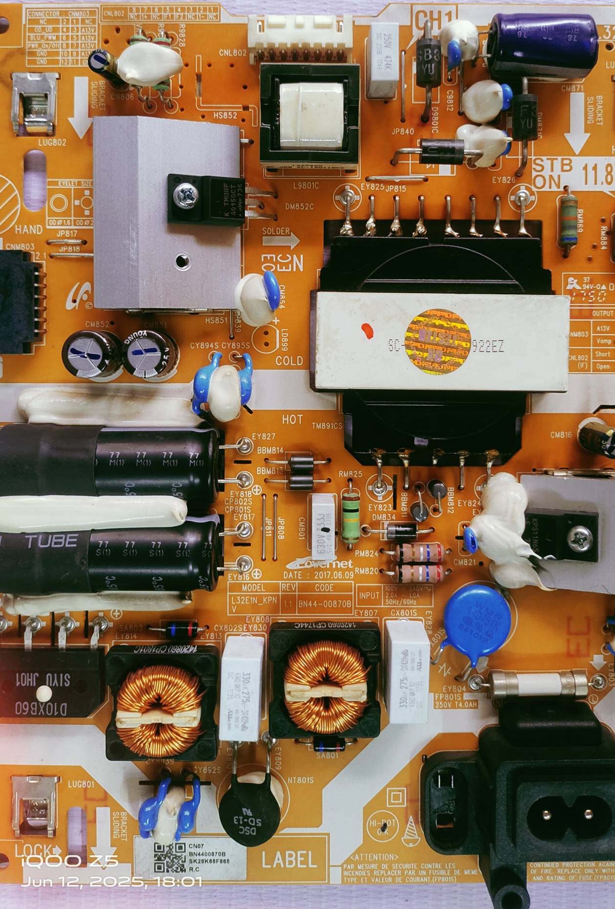 Samsung UA32K5300  POWER SUPPLY Board  image 3