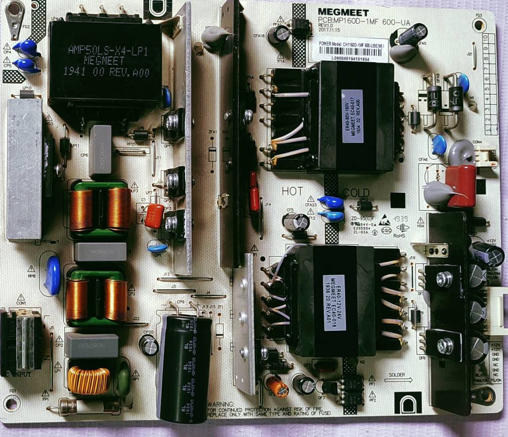 VU , BPL 50" LED POWER SUPPLY BOARD, image 4