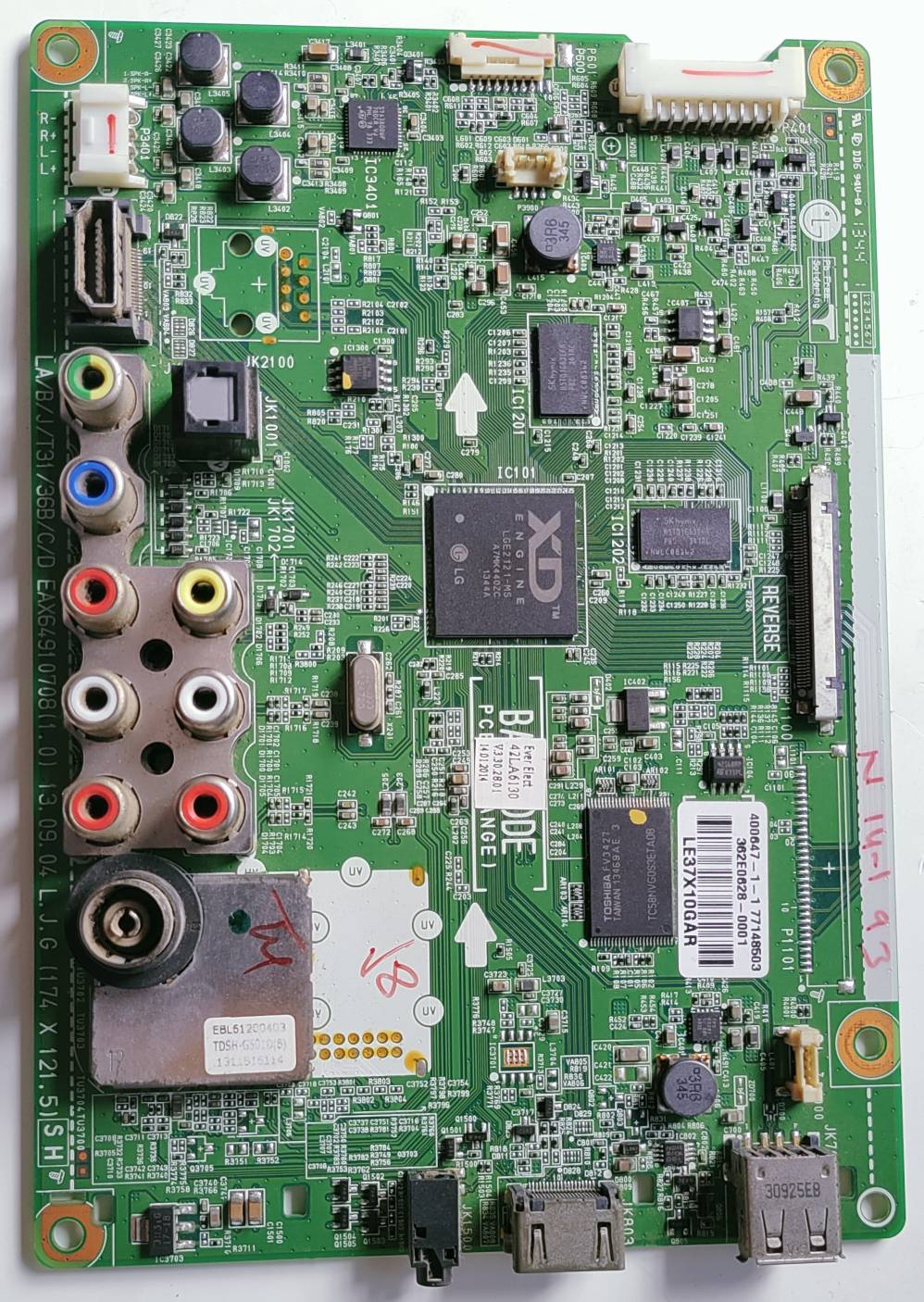 LG 42LA6130 LED Full HD TV Motherboard, Main Board, Main PCB image 3