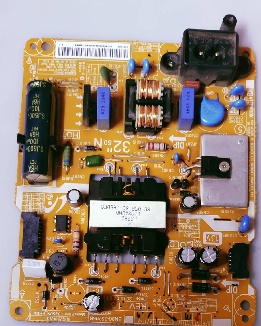 SAMSUNG LED TV UA32H4500 Power Supply Board, SAMSUNG LED TV UA32H4500 Smps Board, SAMSUNG LED TV UA32H4500 Power Supply PCB Board, #wb53 image 3