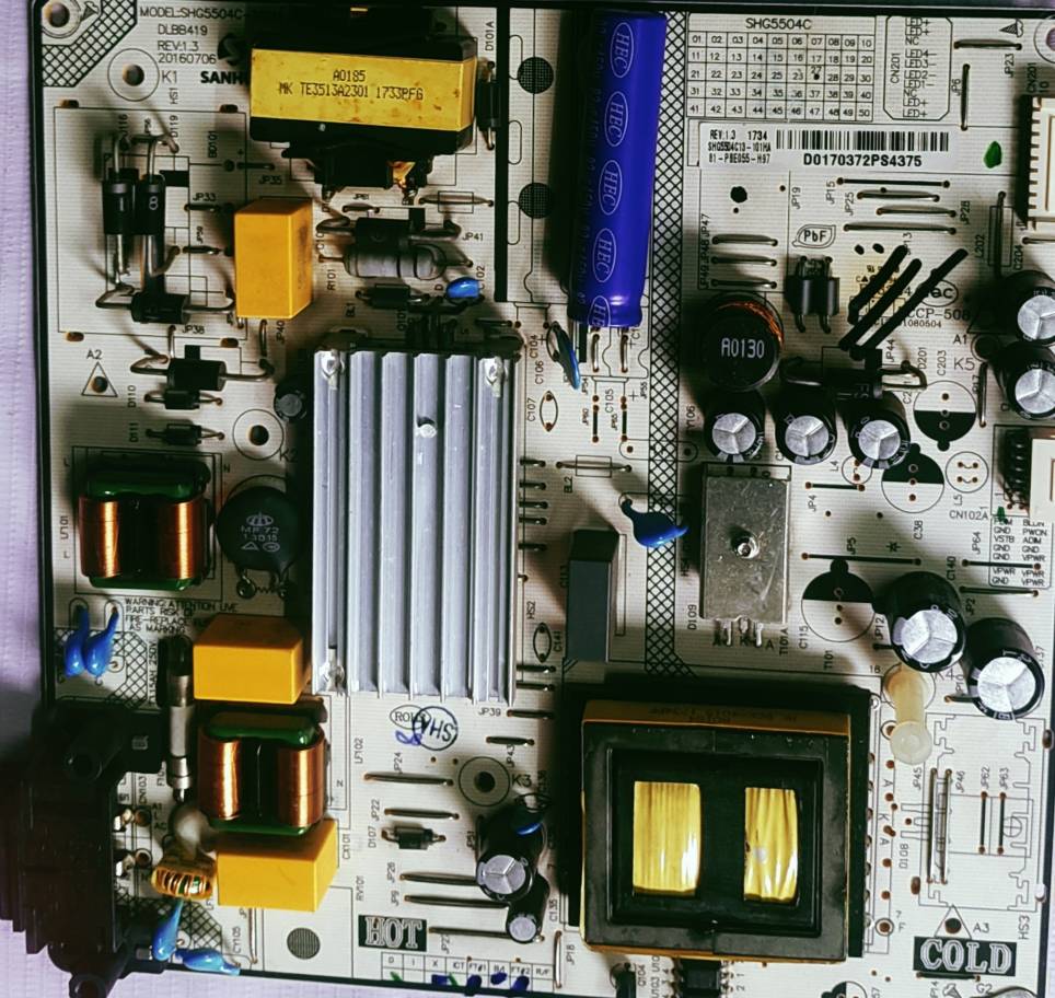 INTEX LED5001FHD POWER SUPPLY BOARD, SMPS BOARD,#Wb29 image 4