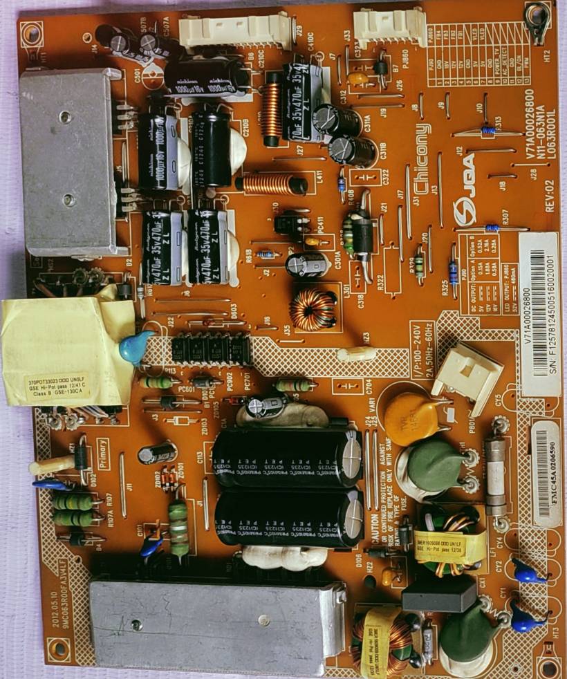 TOSHIBA 32PS200T, POWER SUPPLY BOARD, SMPS BOARD #wb29 image 3