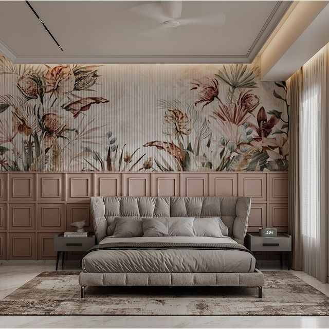 Elegant Contemporary Bedroom Interior Design | Luxury Wooden Bedroom Design image 3