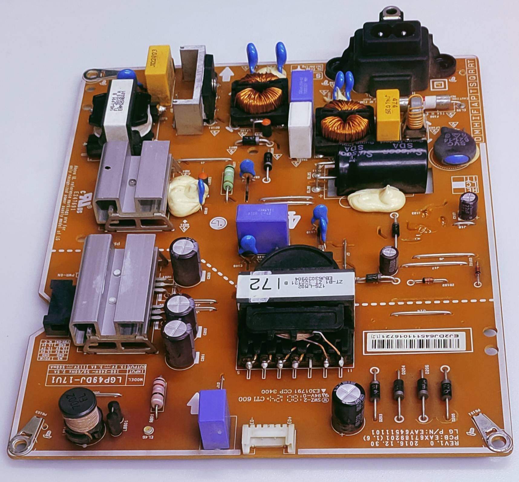 LG 49UJ632-TA LED TV POWER SUPPLY BOARD image 6
