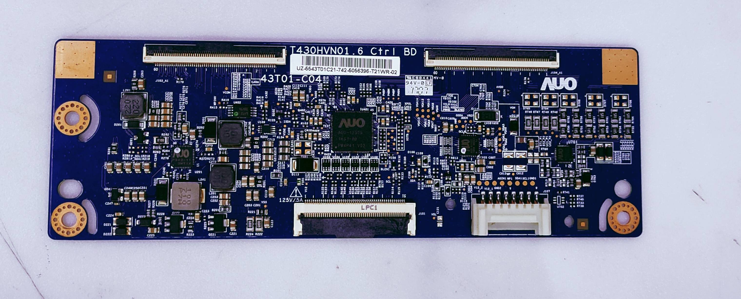 SAMSUNG UA43M5570 LED TV TCON PART N0. T43HVN01. 6 CTRL BD (UZ-5543T01C21 image 3