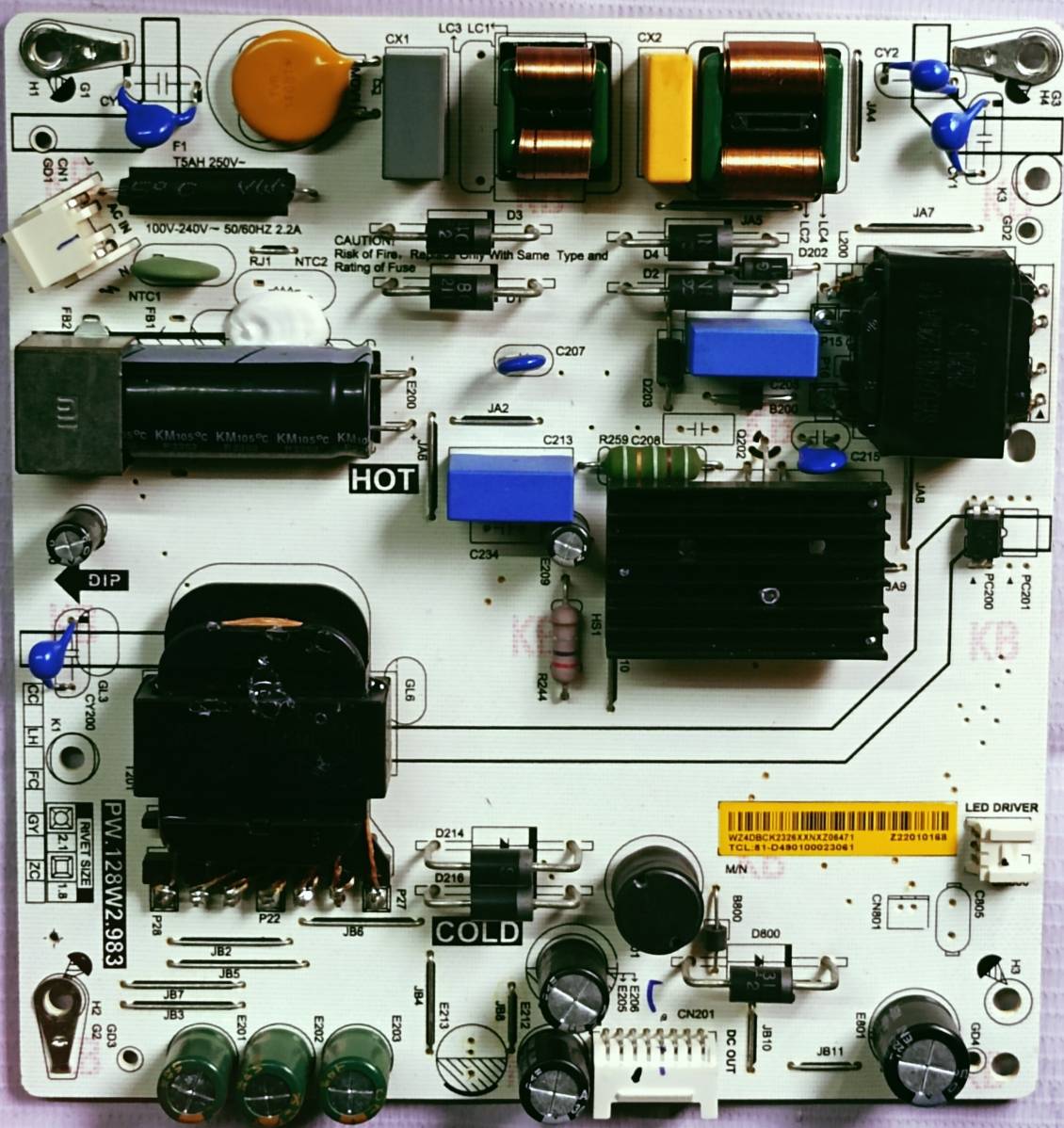 REDMI 43R77 LED POWER SUPPLY BOARD, #wb31 image 4
