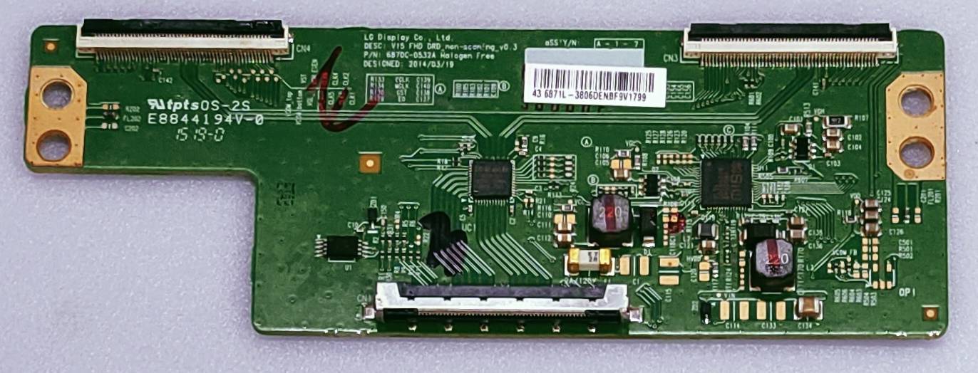 LG 43LF5900 LED TV TCON NO. DESC: V15 FHD DRD_NON_SCAN: NG v0.3 ( P/N 6870C-0532A) image 2
