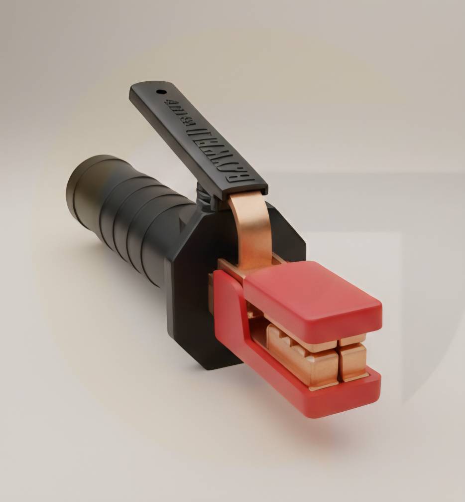 GOLD KD-1000 Fully Insulated Battery Clip Holder – 400 Amp, MS Body, Tempered Jaw, Full Size image 3
