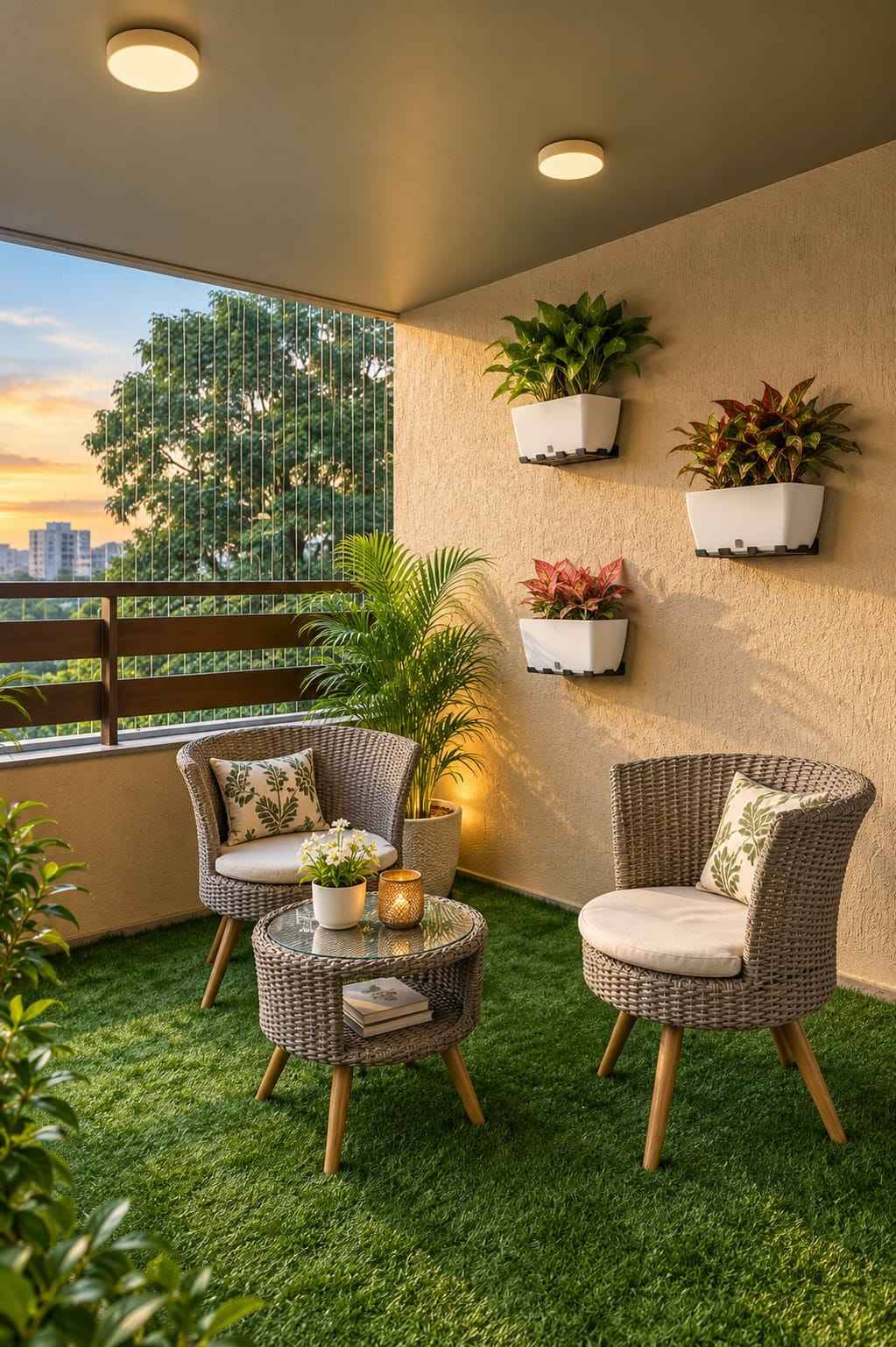 Luxury Night Time Balcony Seating Design | Kanchipuram image 2