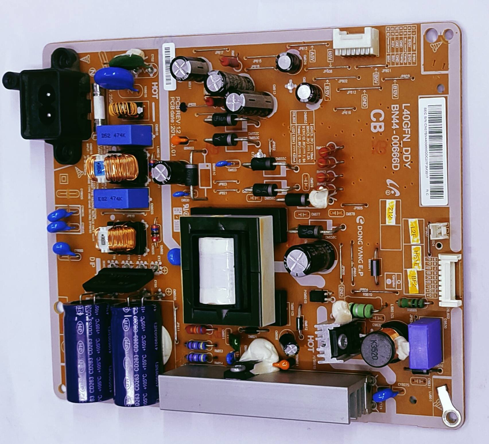 SAMSUNG POWER SUPPLY BOARD MODEL NUMBER.UA40EH500RXZN / UA39EH5003RLXL image 3