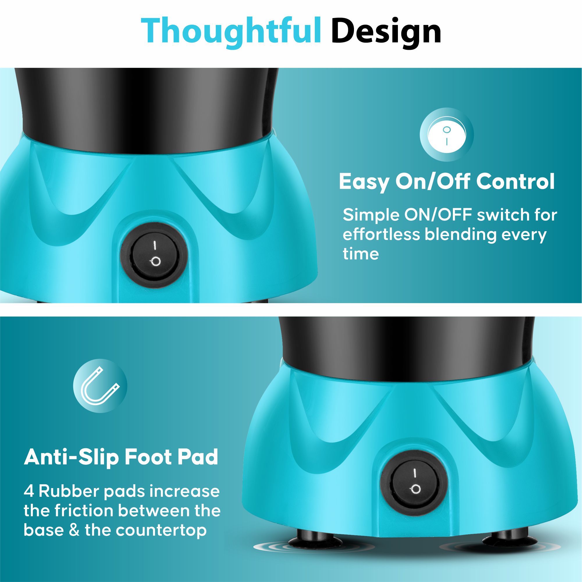 BOOSTER Nutri_Pro 400W Juicer Mixer Grinder, 2 Jars (Black & Blue) image 4