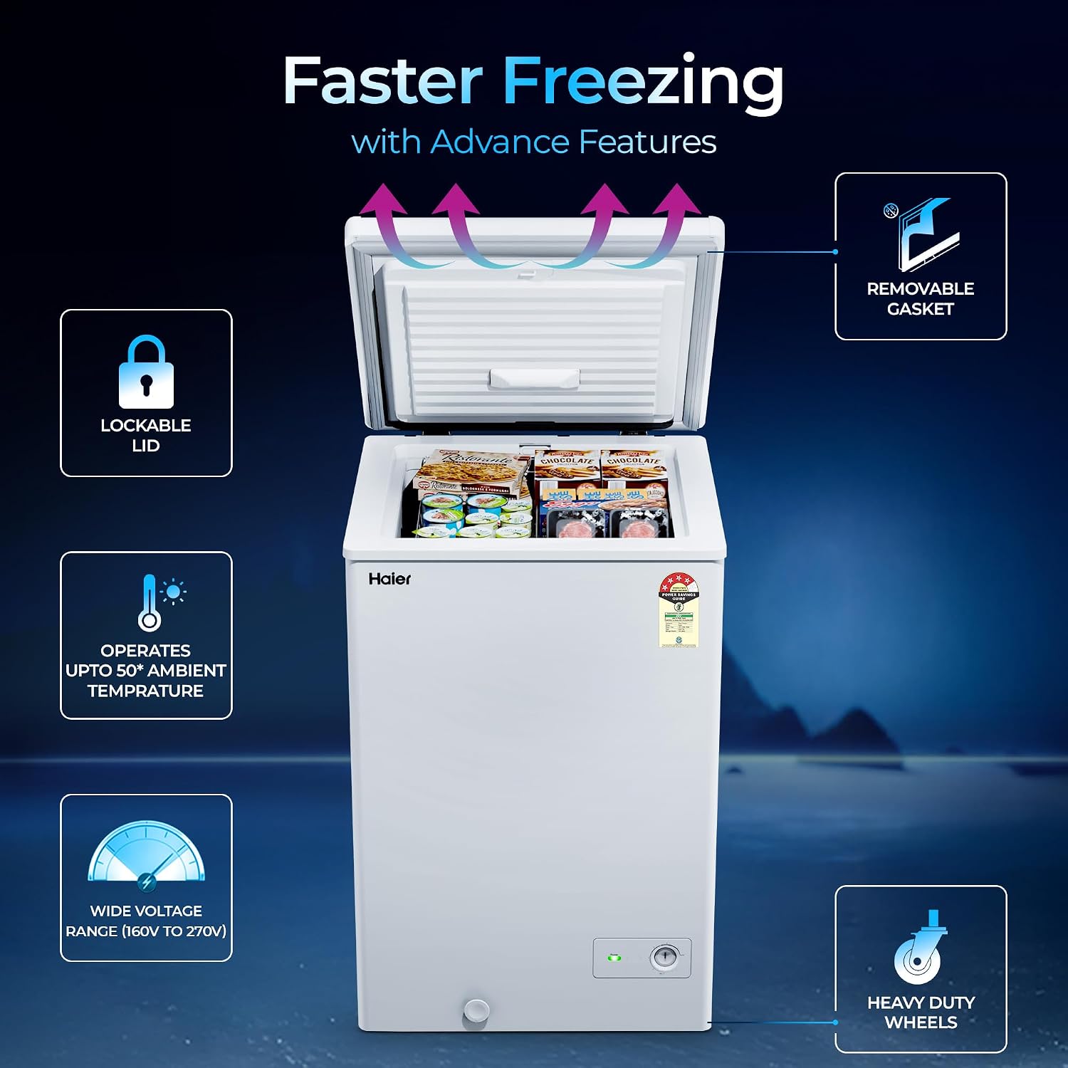 Haier Deep Freezer Hard Top HFC-145SPW4 image 7