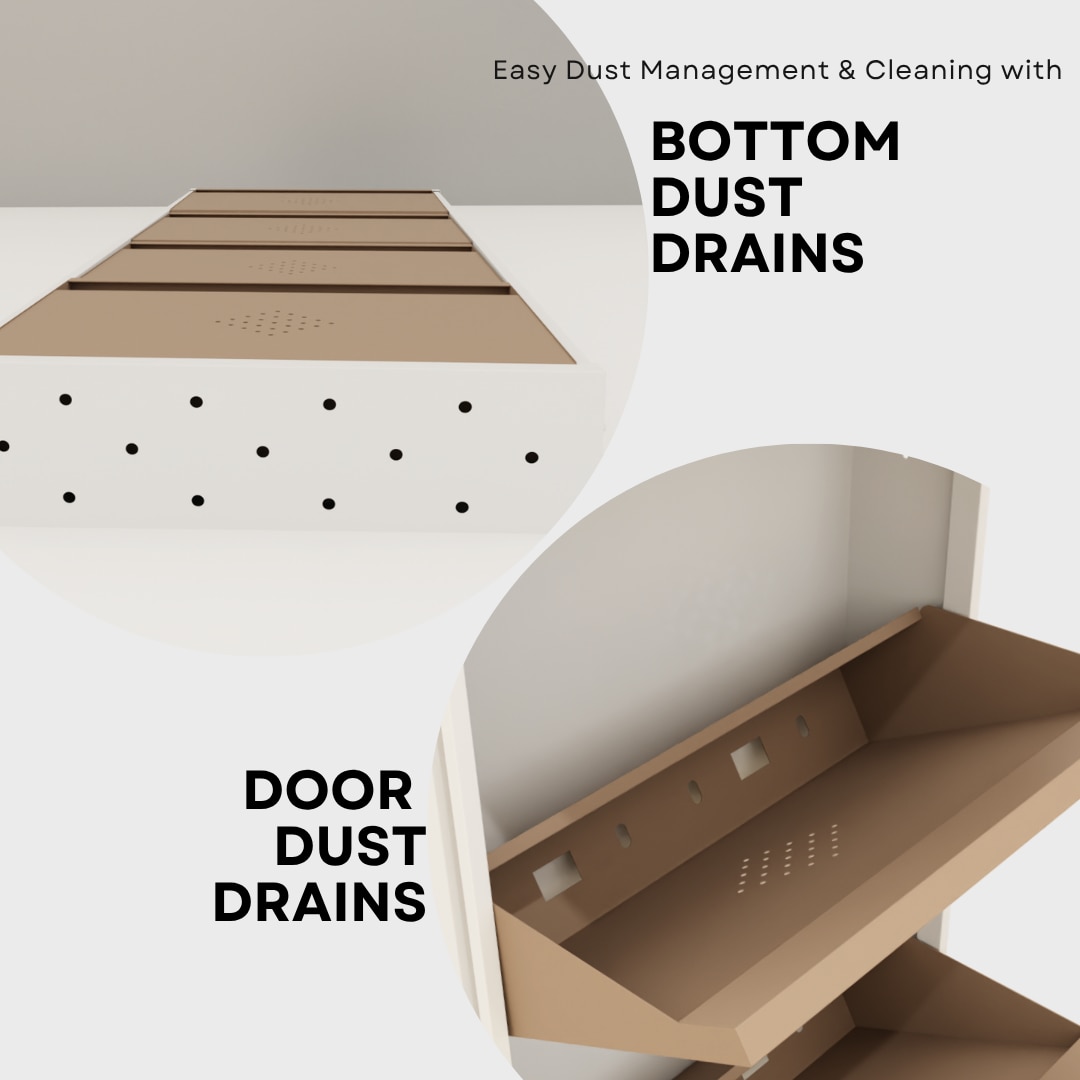 3 Tier Metal Shoe Rack (Biscuit) image 4