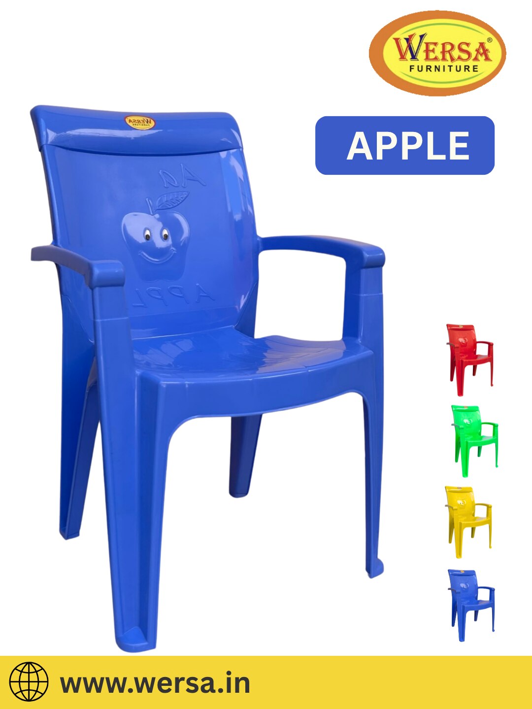 WERSA APPLE Plastic Kids Chair with Armrest image 2