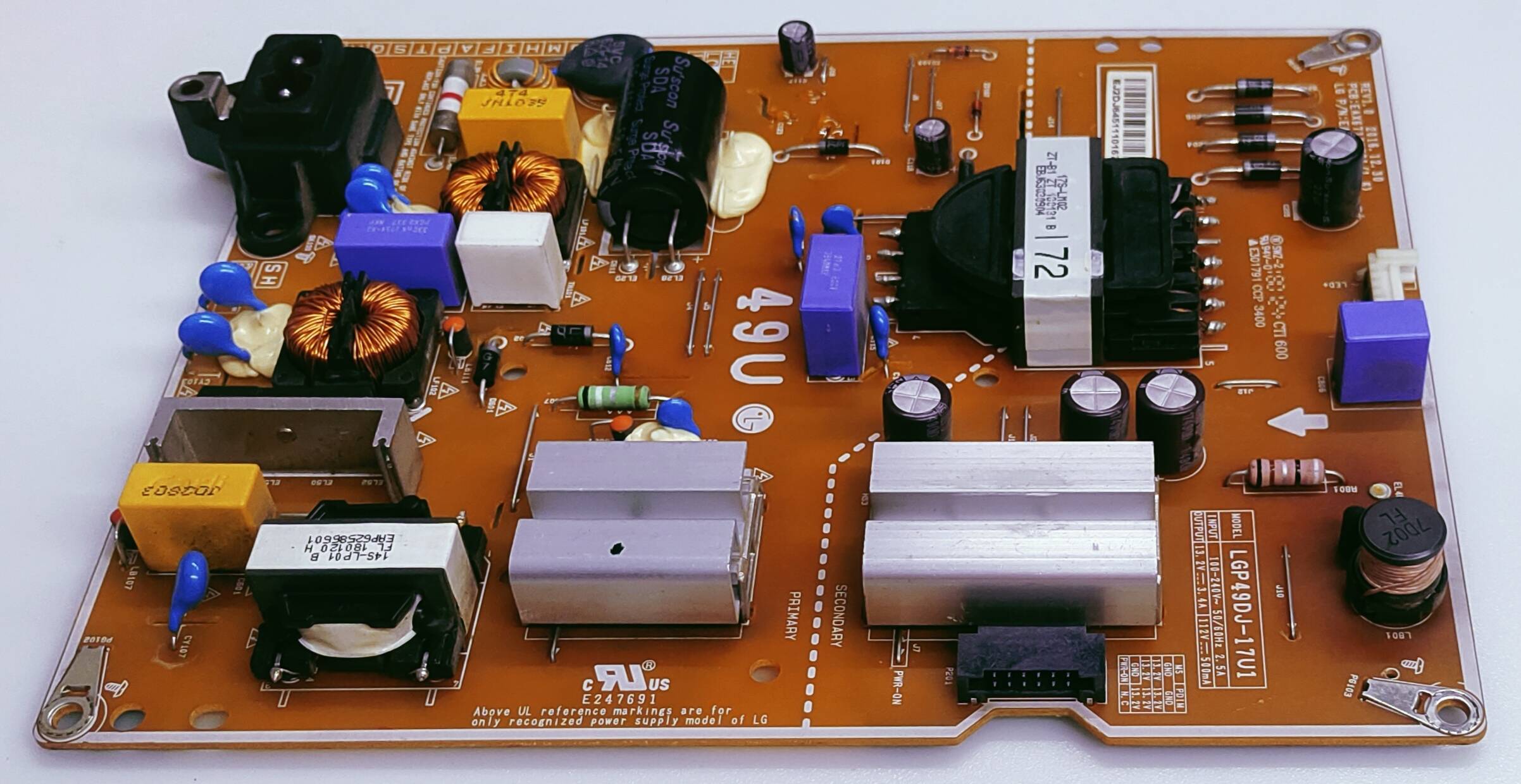 LG 49UJ632-TA LED TV POWER SUPPLY BOARD image 5