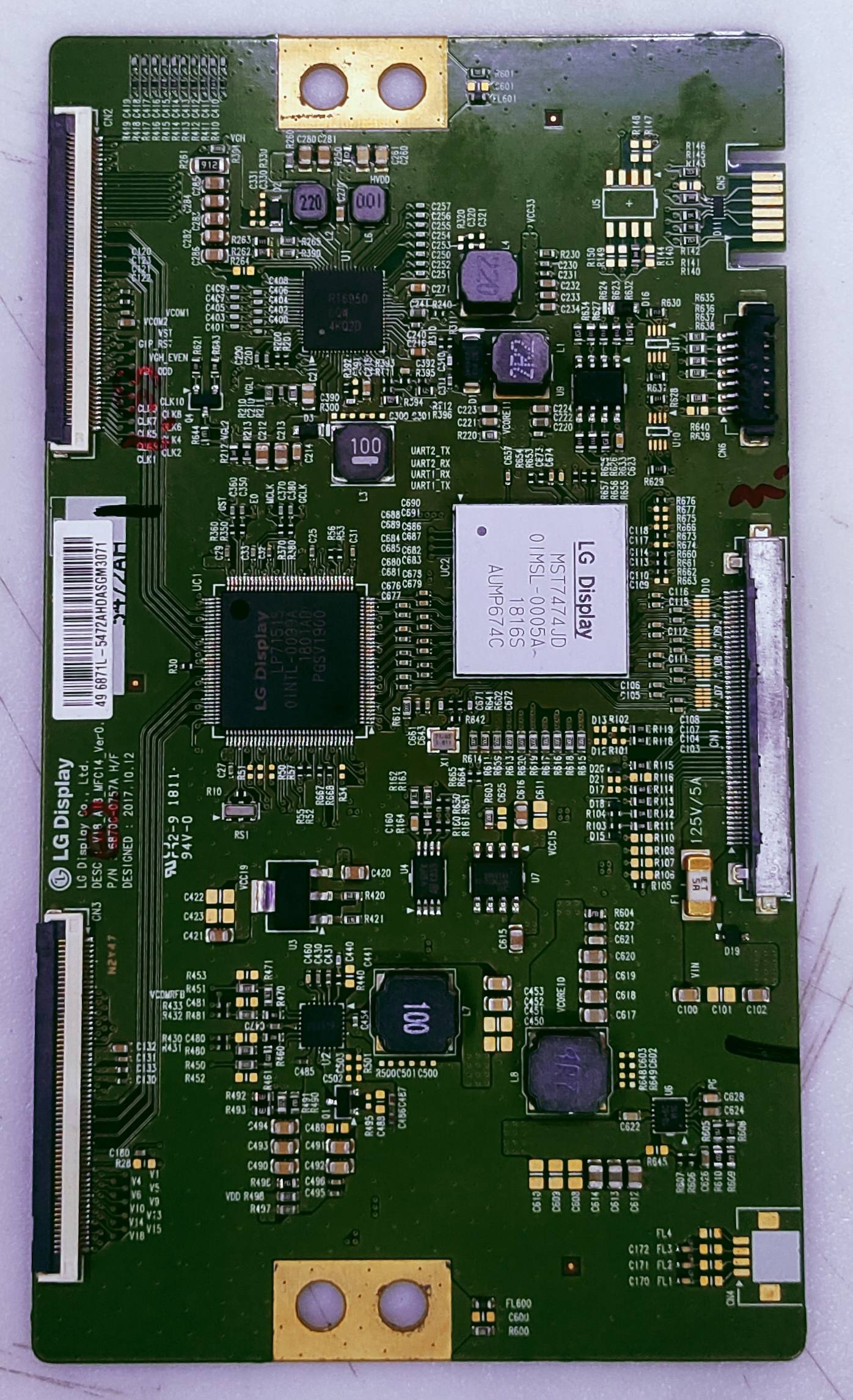 PANASONIC TH-49FX600D LED TV FHD 4K TCON PART NO. DESC: V18_A18_MFC14_VER0 (6870C-0757A H/F image 4