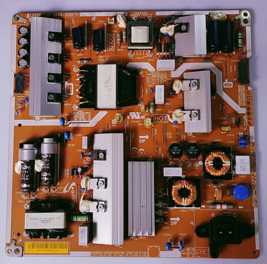 SAMSUNG UA49MU6303KXXM 4K POWER SUPPLY BOARD image 3