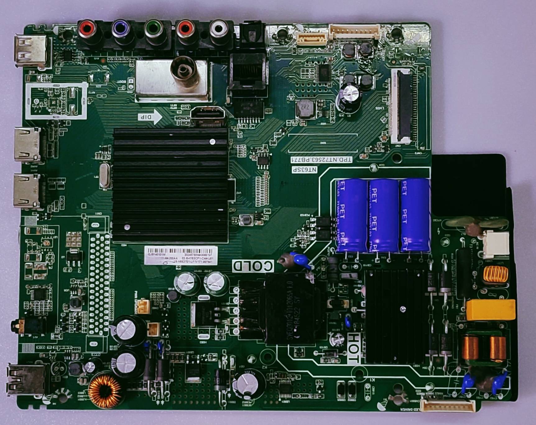 TCL LED TV 43" MOTHER BOARD NUMBER NT63SP TPD.NT72563.PB771 image 2