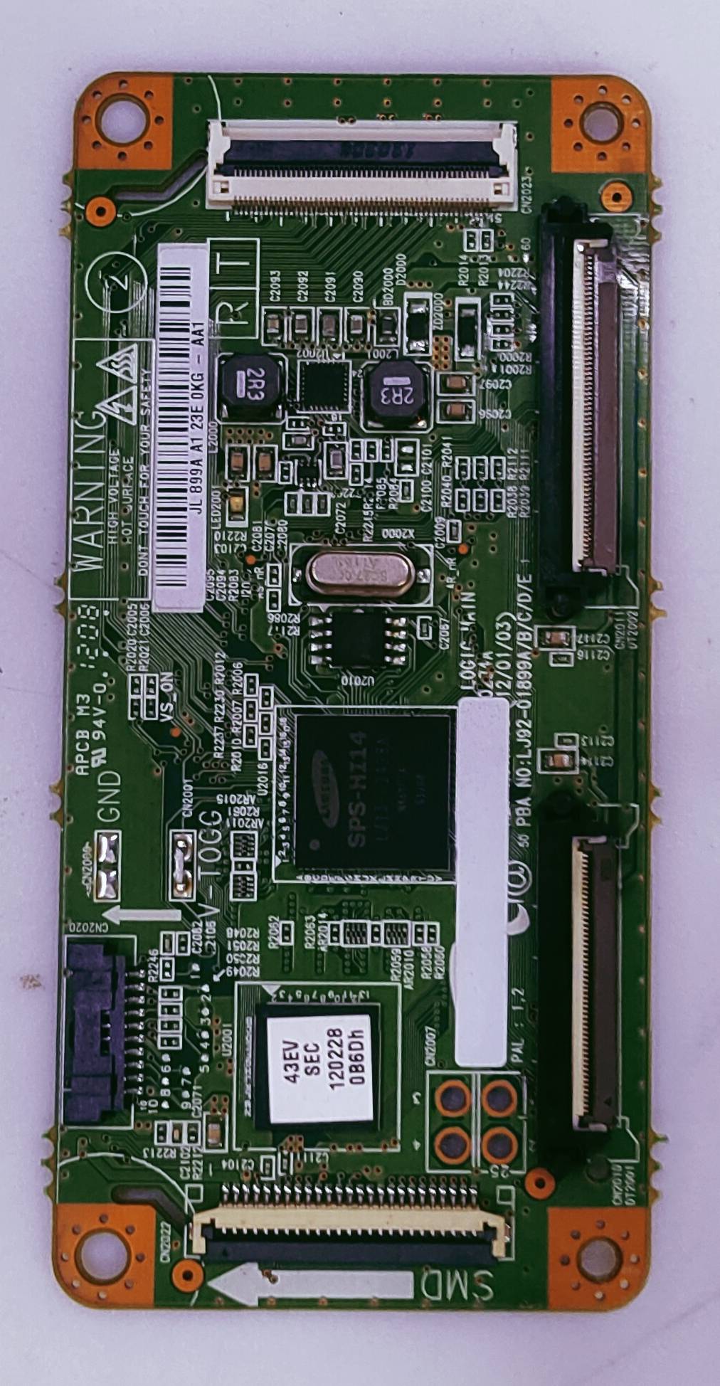 Samsung Plazma PS43E400U1RLXLLogic Part No.JL 899A A1 23F 0KG-AA1 image 5