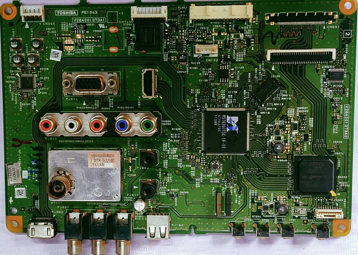 TOSHIBA 32PB20ZE LED TV MOTHER BOARD #WB39 image 2