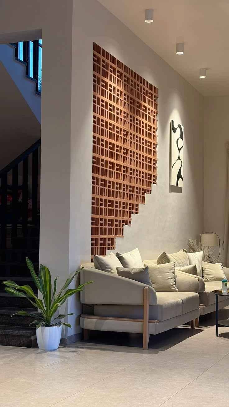 Wooden Decorative Partition with Textured Panels | Anna Nagar image 2