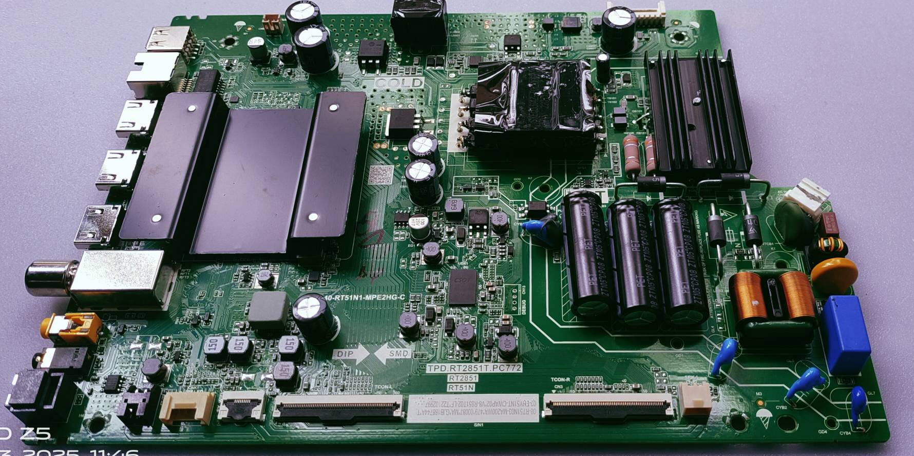 TCL / IFFALCON 50K61 4K Android LED TV New Motherboard Main PCB No. (TPD.RT2851T.PC772 ) image 4