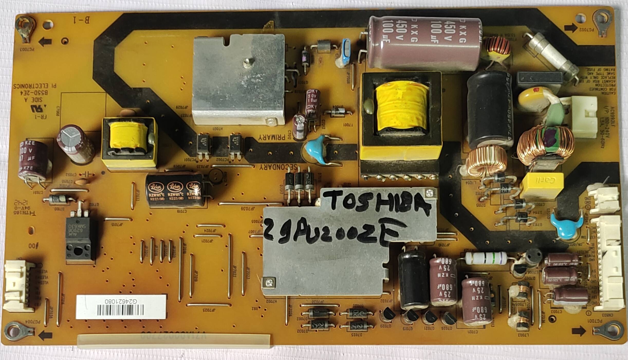 TOSHIBA 29AU200ZE ANDROID POWER SUPPLY, SMPS BOARD #Wb29 image 2