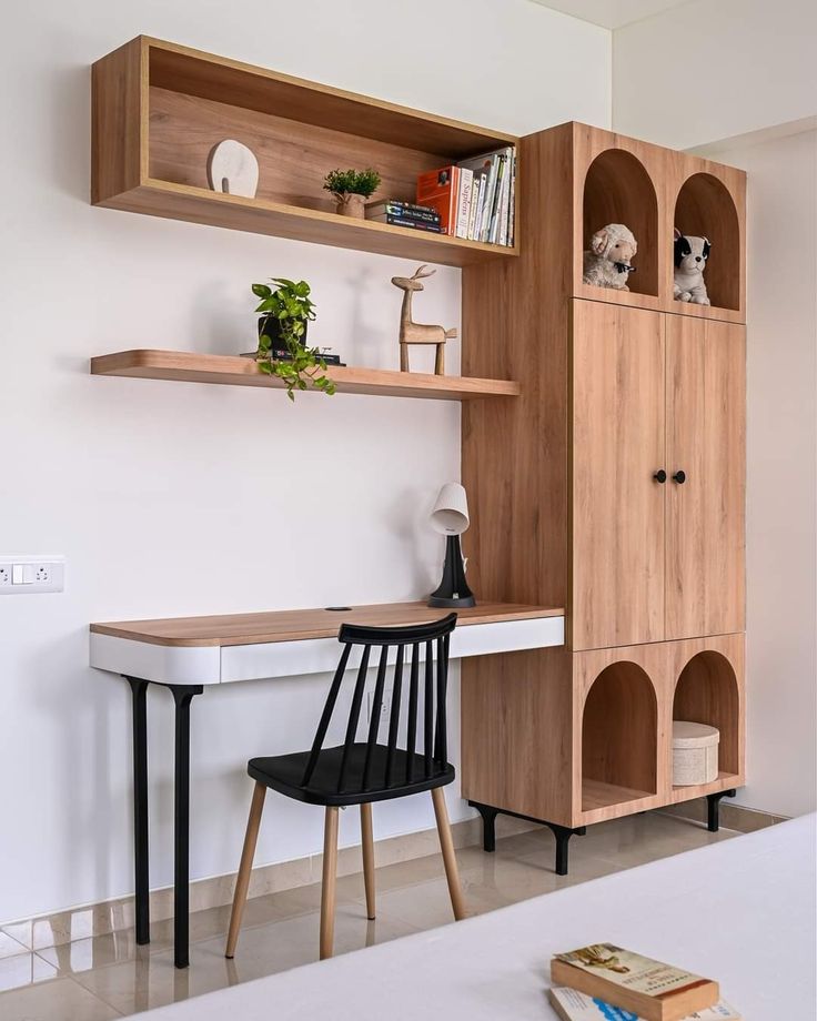 Study Area Interior Design with Wooden Finishing Touch image 4