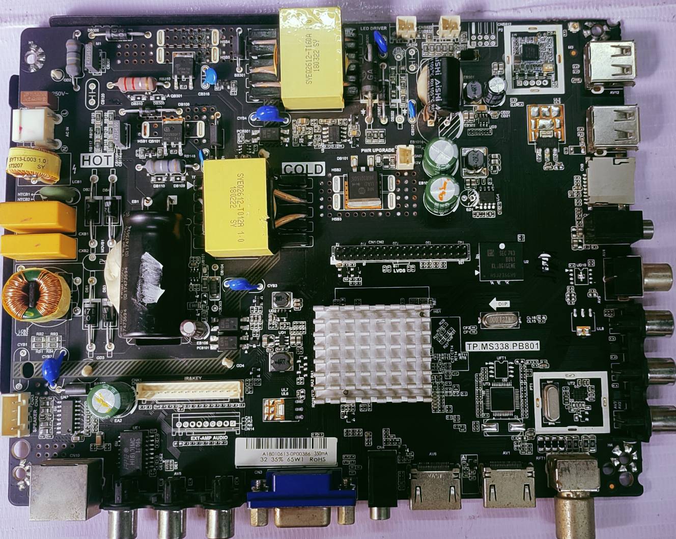 UNIVERSAL LED SAMRT TP.MS338.PB801 MOTHER BOARD #wb 36  image 3