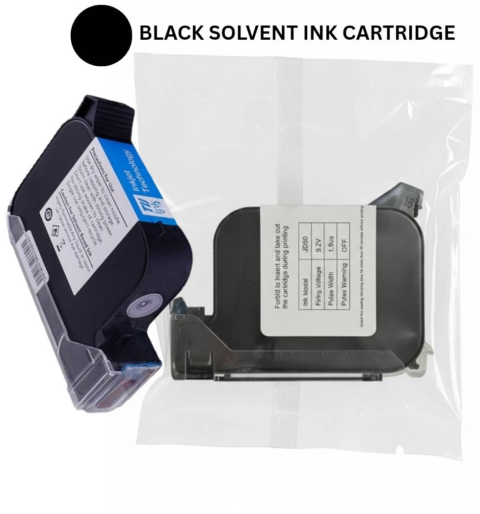 TIJ JD50 Solvent Ink Cartridge 47ml – 12.7mm (Half Inch) Quick Dry Black Ink for Industrial Coding & Marking Printers image 3