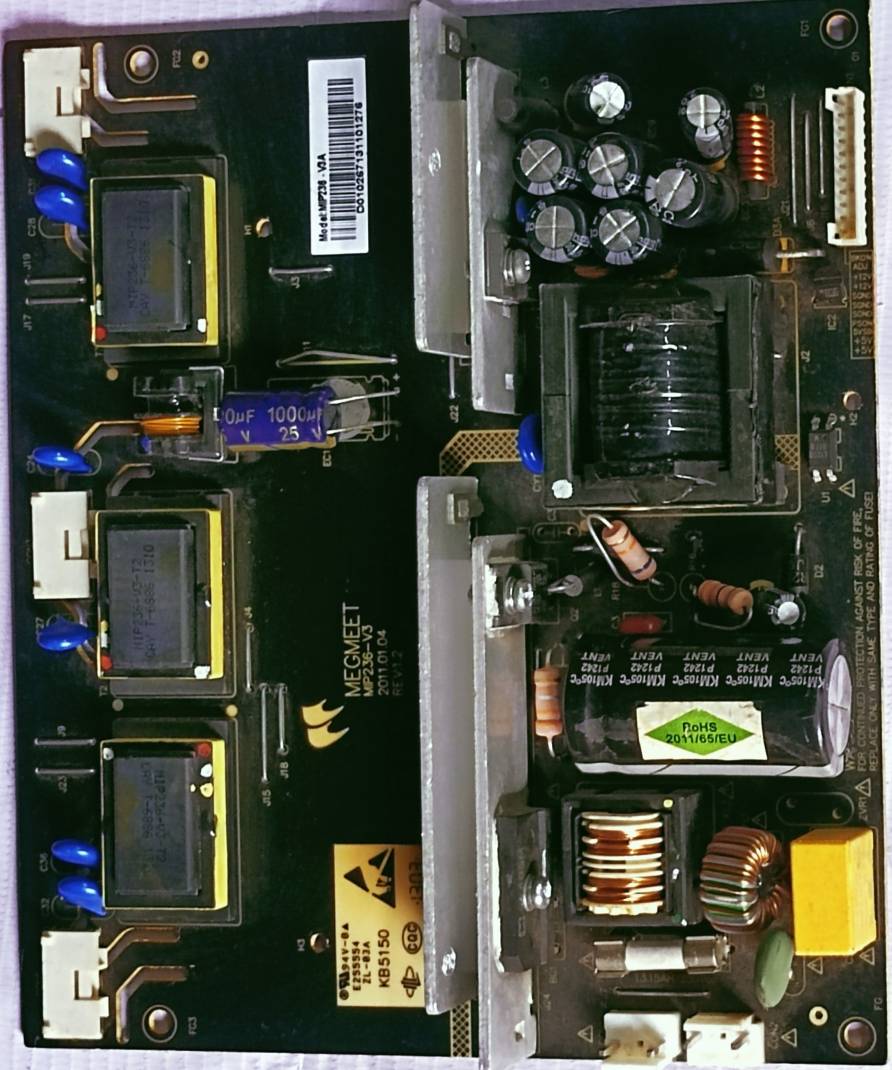 VIDEOCON 25" LED BOARD, POWER SUPPLY BOARD, SMPS BOARD , #wb31 image 2