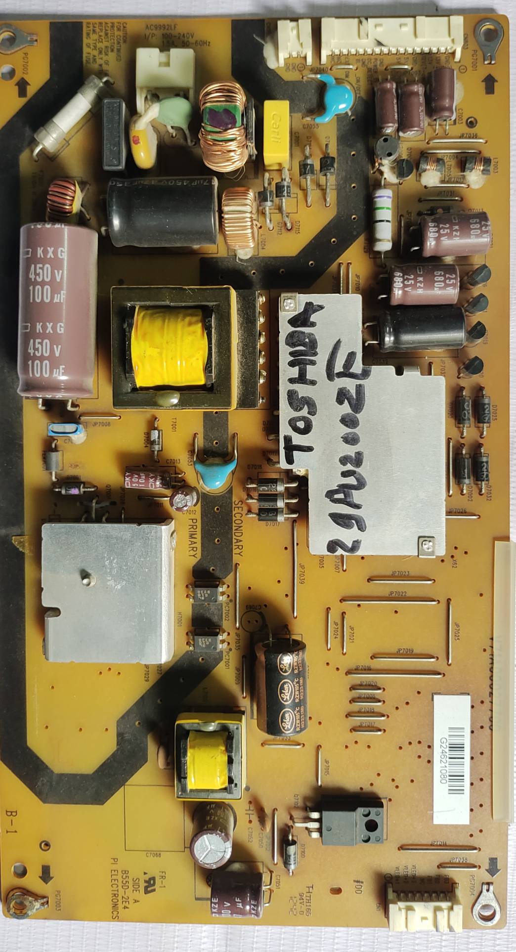 TOSHIBA 29AU200ZE ANDROID POWER SUPPLY, SMPS BOARD #Wb29 image 3