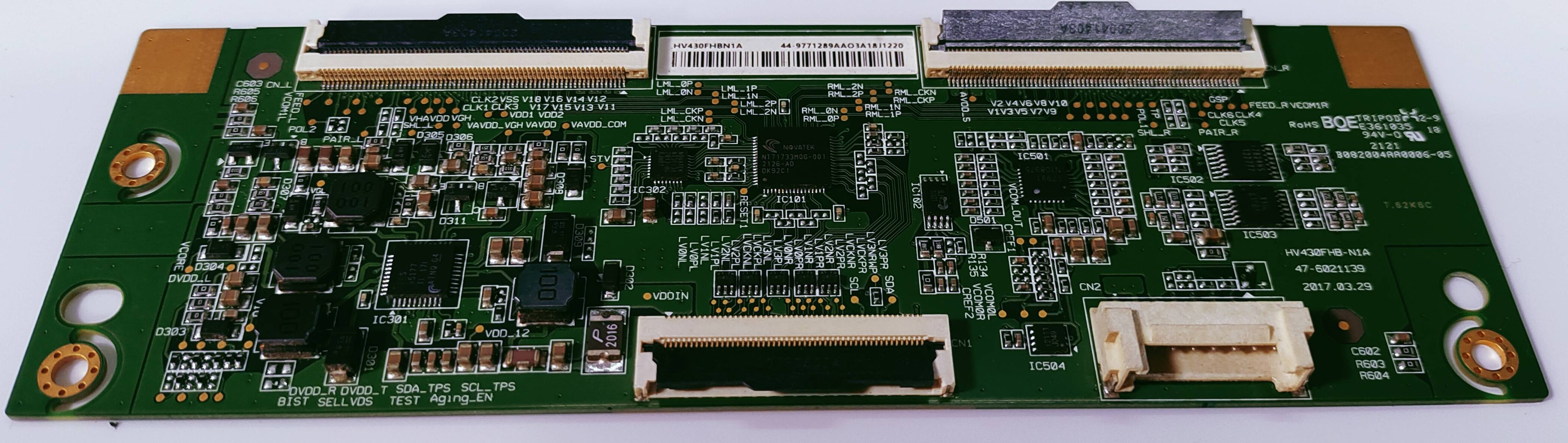 SAMSUNG  UA43T770AUEXXL LED TV TCON PART NUMBER.
HV430FHBN1A   image 3