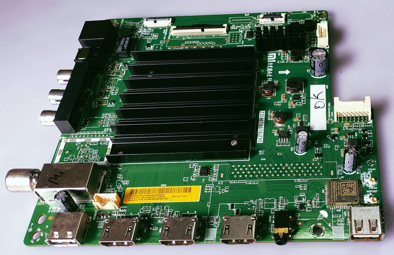 MI 4K Android Led Tv Model Number L50M6-ES Mother Board, #wb42 image 3