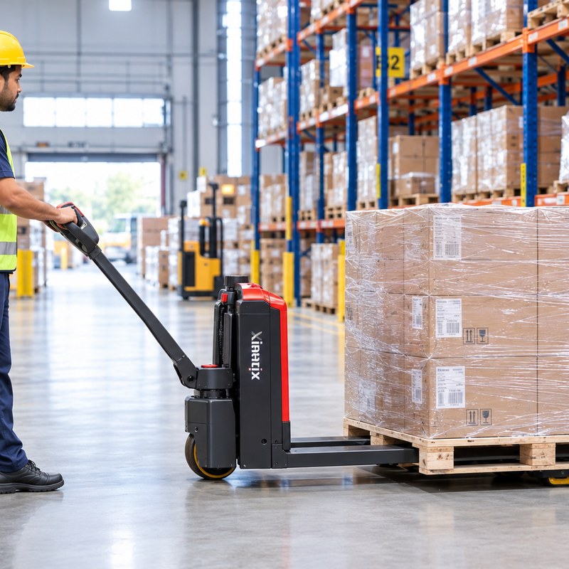 2 Ton Battery Operated Semi-Electric Pallet Truck (48V / 2000 kg) image 2