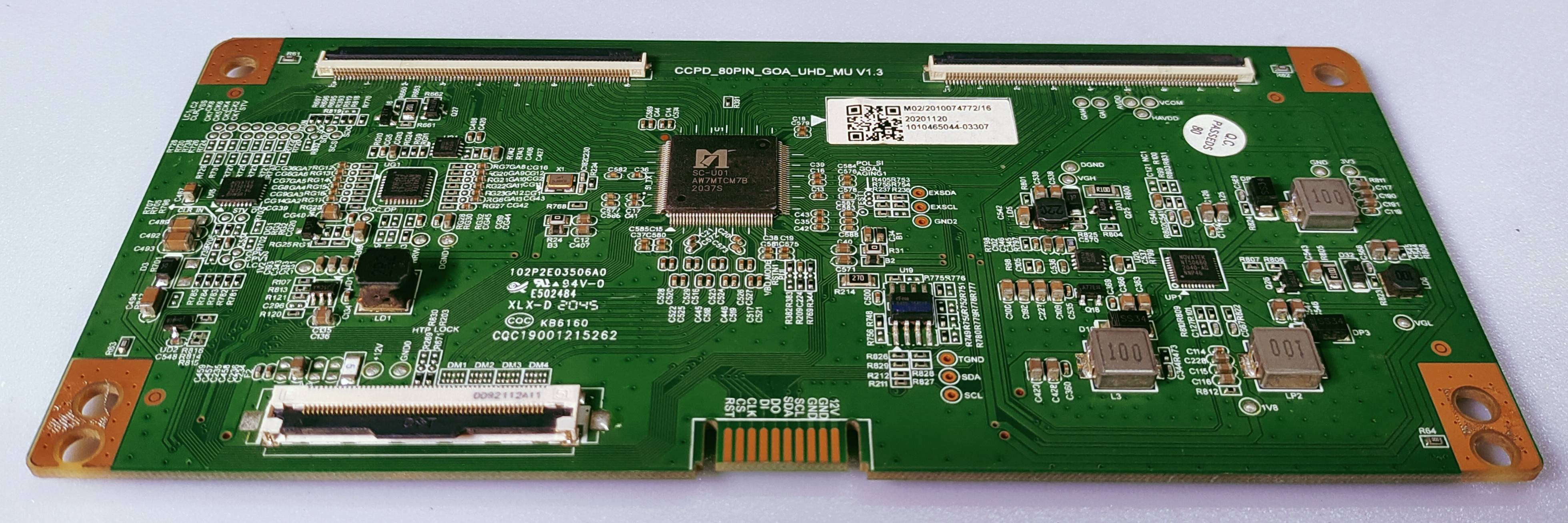 HAIER LE50K6600HQGA LED TV TCON NUMBER CCPD\_80PIN\_GOA\_UHD\_MU V1.3 image 2