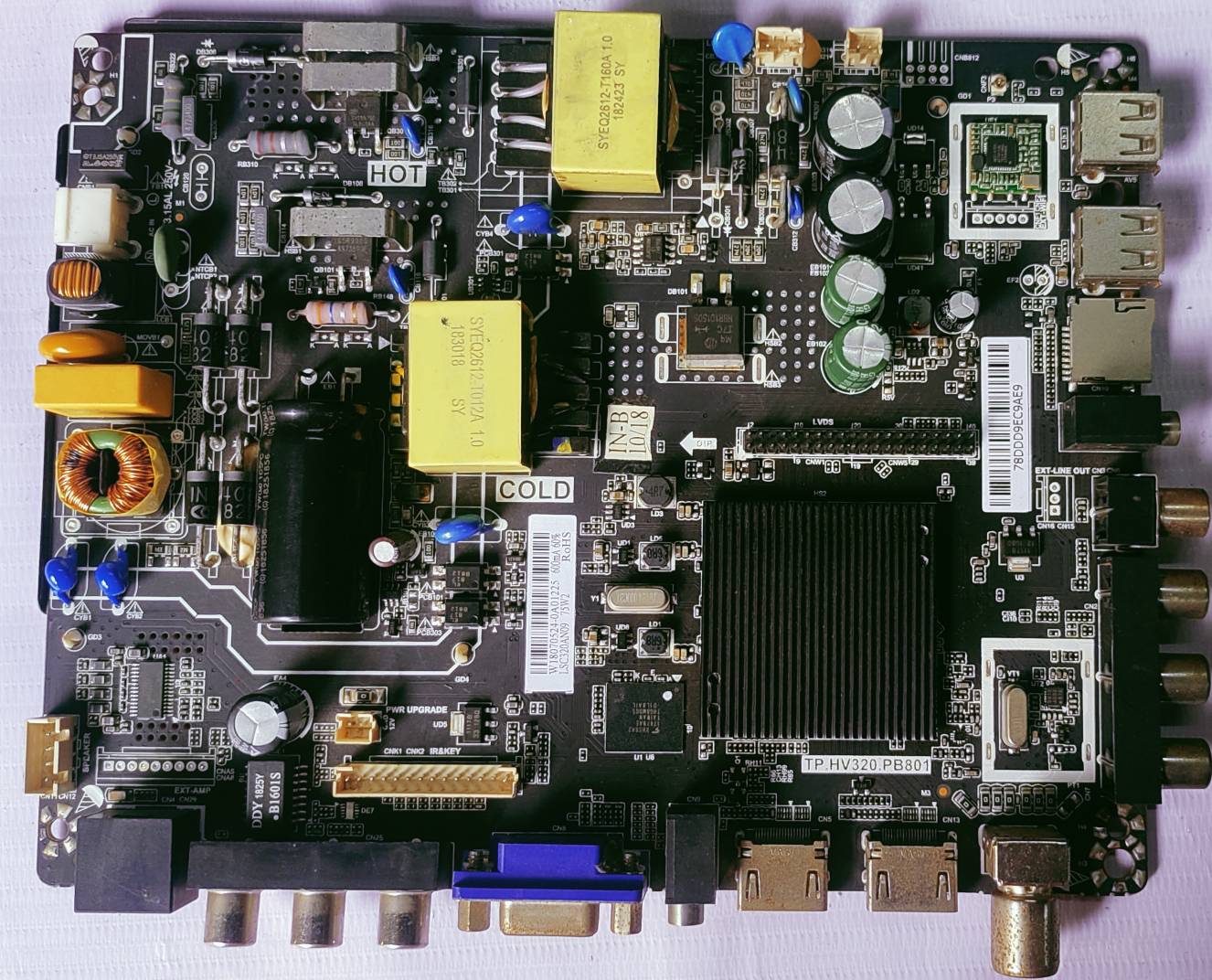 UNIVERSAL LED 32 INCH TP.HV320.PB801 Mother Board  #wb 36  image 3