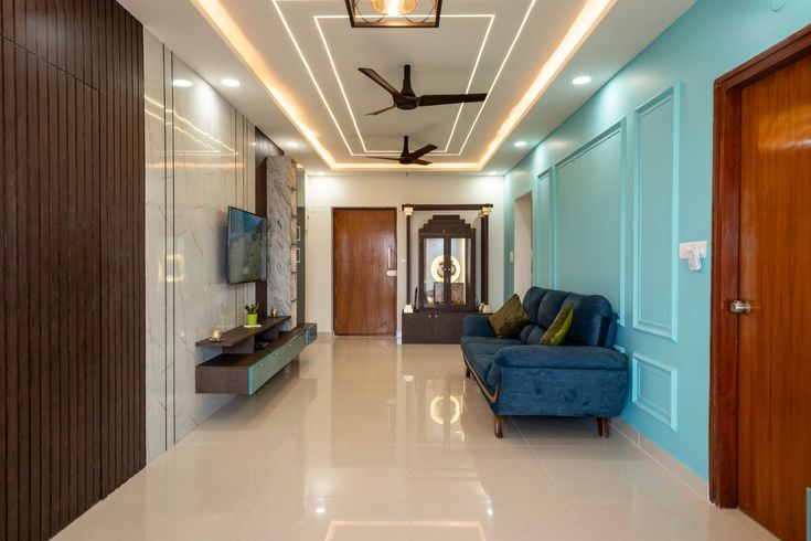 Space-Saving Living Room Interior Design Chennai image 2