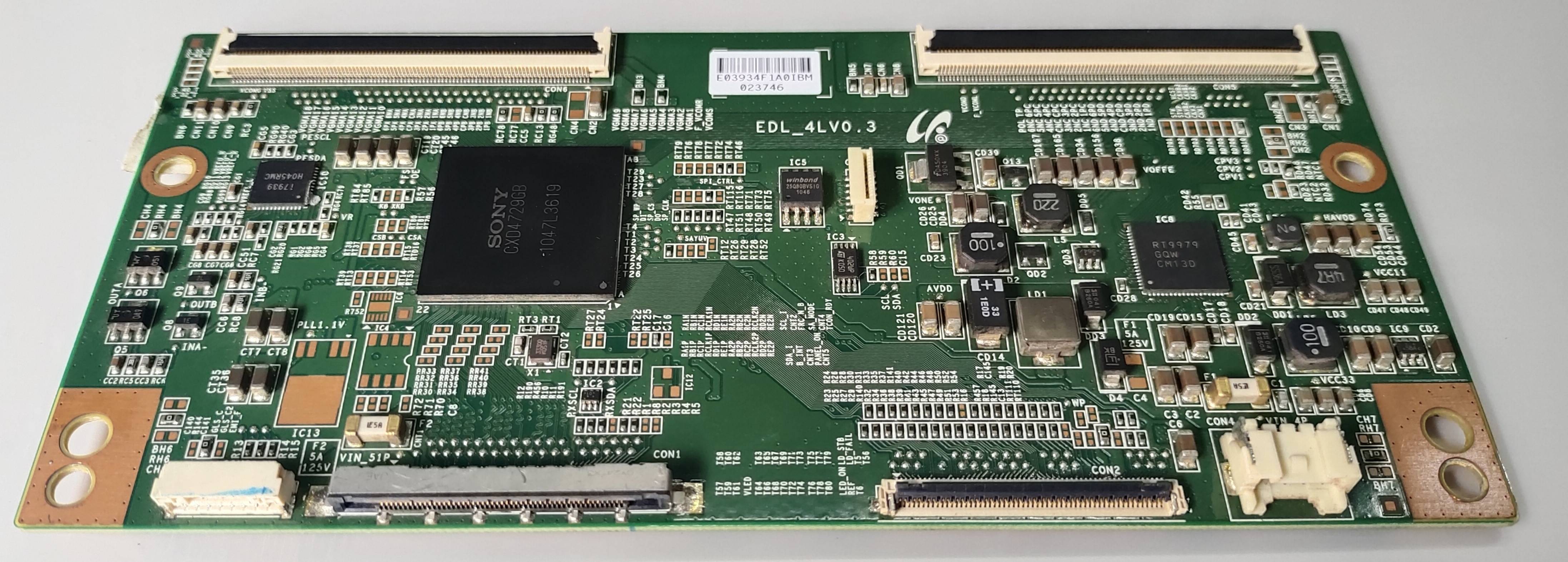 SONY 32EX700 LED TV TCON PART NUMBER.EDL_4LVO.3 image 2