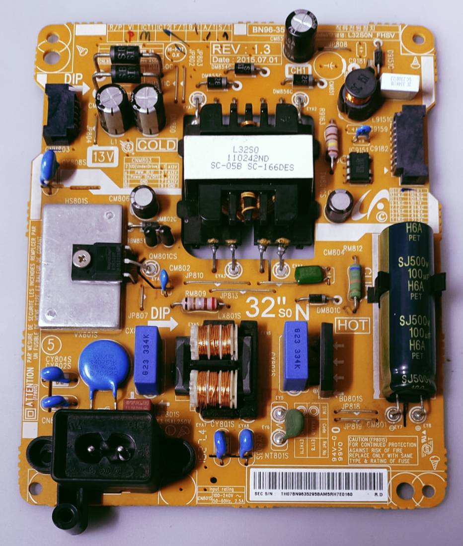 SAMSUNG LED TV UA32H4500 Power Supply Board, SAMSUNG LED TV UA32H4500 Smps Board, SAMSUNG LED TV UA32H4500 Power Supply PCB Board, #wb53 image 4